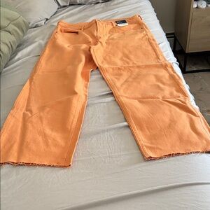 Orange sky-hi Wide-Leg Jeans